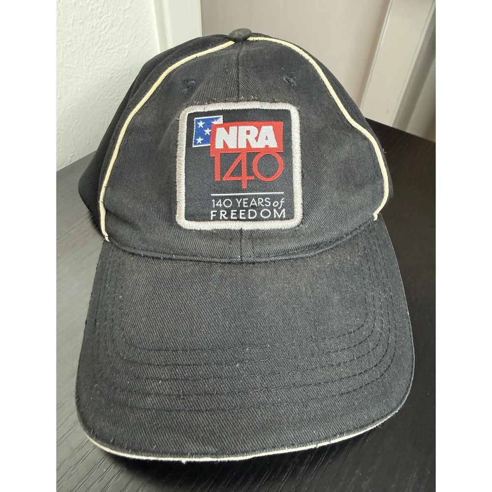 Hit Wear NRA USA 140 Years of Freedom Black Solid Baseball Cap Adjustable Men